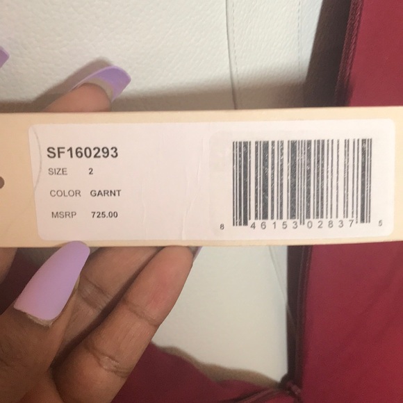 Halston Heritage Garnet Flared Gown. - Picture 8 of 8